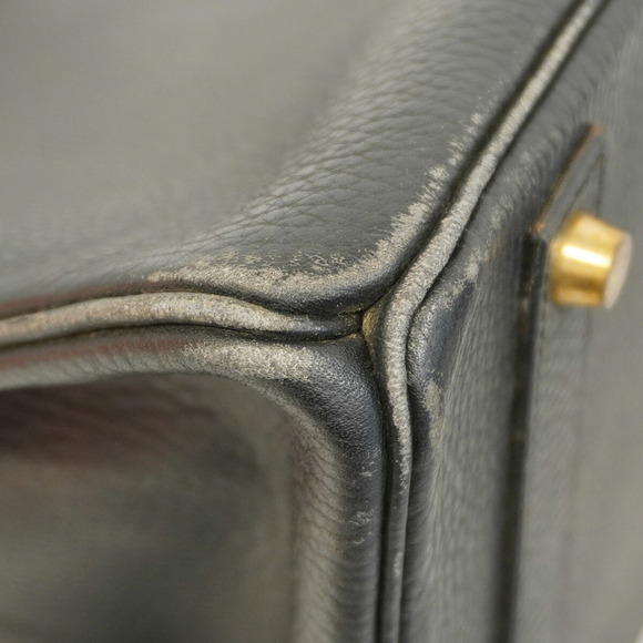 Hermes handbag Birkin 40 □A stamp Ardennes Black Men's - Picture 6 of 14